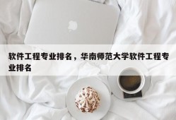 软件工程专业排名，华南师范大学软件工程专业排名